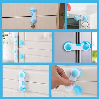 TTC# Plastic Home Door Drawer Lock Kids Protect Wardrobe Cabinet (1)