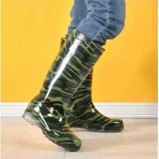 Men's boots❍✺Rain boots men's mid-tube high-tube rain boots waterproof non-slip water shoes bota