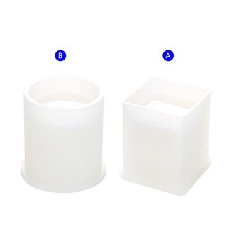 SIY Silicone Mold Epoxy Resin DIY Pen Container Organizer Square Round Storage Holder Silica Molds Crafts Jewelry Making Charms