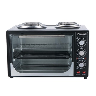 Mechanical Timer Control electric oven with hot plate double deck electric bread oven stove (1)
