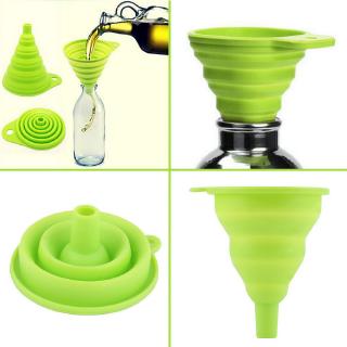 Mini Foldable Funnel Silicone Collapsible Folding Portable Funnels Liquid Kitchen Tools