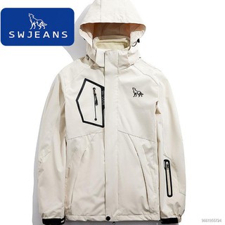 ✢SWJEANS autumn and winter jacket jacket jacket men s windproof and rainproof outdoor leisure plus v