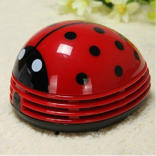 💕NL Cute Cartoon Ladybug Shape Desktop Vacuum Cleaner Keyboard Dust Collector