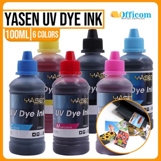 Yasen UV Dye Ink for Epson 100ml (Refill Ink) 6 Colors