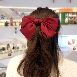 Hairpin, hair rope, two five-color big bows on the back of the head