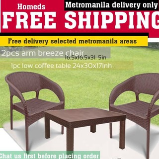 elegant rattan table set arm chairs and table Freeship metromanila