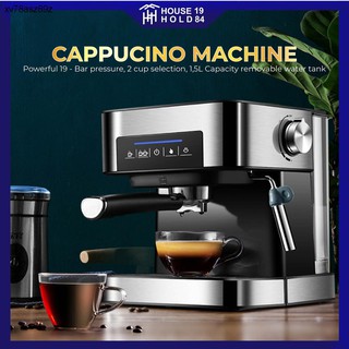 20 Bar Italian Type Espresso Coffee Maker Machine with Milk Frother Wand for Espresso Cappuccino