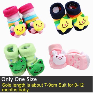 Baby Anti Slip Socks Cotton Lovely Cartoon Slippers Boots For 0-18 M
