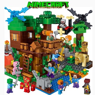 Minecraft Series Building Blocks Tree House Lego Minifigures Toys for Kids Lego Toys