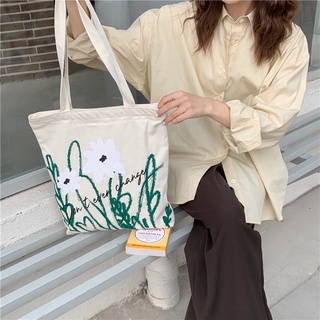 Women Canvas Tote Bag Shopping Bag Large Capacity Washable Foldable Bag with Zipper
