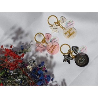 Personalized Keychain w/ Name & Charms (READ DESCRIPTION)