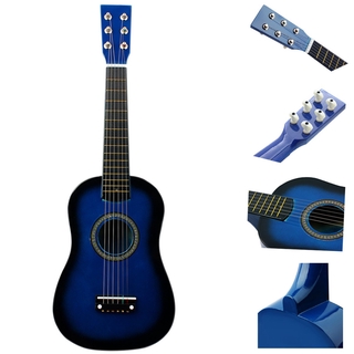 【On Sale】IRIN Mini 23 Inch Basswood 12 Frets 6 String Acoustic Guitar with Pick and Strings for Kids / Beginners(blue)
