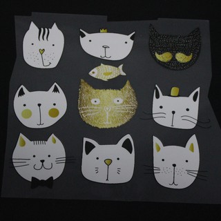 Cute Cat Patches T-shirt Press Heat Transfer Sticker Iron On Appliques Decor
