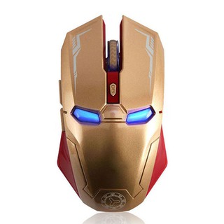 [Ready stock] Wireless Mouse bluetooth 2.4GHz Iron Man Wireless Game Mouse (1)