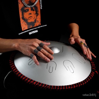Hluru A 9 notes D Minor tones Handpan Tambourine Ethereal Steel Tongue Professional Musical Instrume