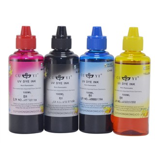 Cuyi Universal UV Dye Ink 100ml Set of 4 (CMYK) UNIVERSAL INK