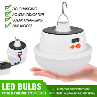 Solar Power Bulb Light LED Charging Bulb Lamp Lighting for Outdoor Camping Home