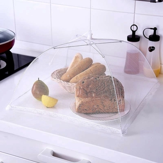 White Square Foldable Washable Mesh Food Cover Table Cover Vegetable Cover