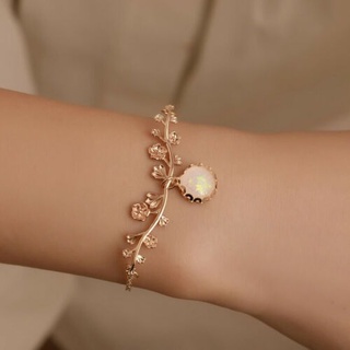 Vintage Camellia Copper Bracelet Bangle Jewelry Gift Simple Stylish Bracelet