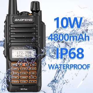 Baofeng UV-9R Plus IP68 Waterproof Walkie Talkie 10W 10KM Long Range Powerful CB Radio VHF/UHF Port