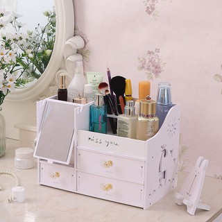NEW!!! Storage drawer type mirror dressing table DIY Decoration (2)
