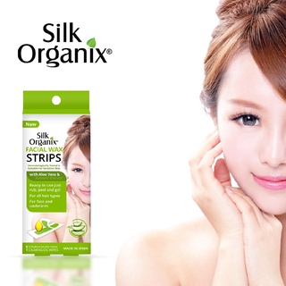 【Ready Stock】☢Silk Organix Facial Wax Strips Aloevera (2)