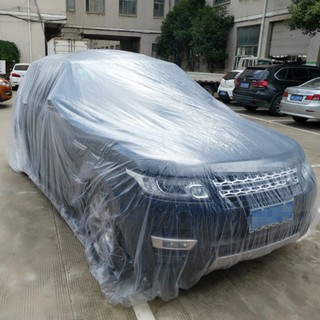3 Size LDPE Film Outdoor Clear Disposable Full Car Cover Rain/Dust Resistant
