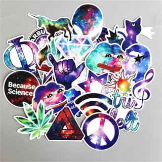28Pcs Galaxy Stickers Mixed Decals Luggage Laptop Car (1)