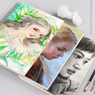 A4 Watercolor Paper Sketch Book Set Watercolor Drawing Painting Pad Colored Pencil Book School Student Art Supply (1)
