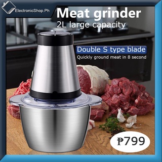 Meat grinder Vegetable meat grinder Electric meat grinder Large mixer, 2L home cooking machine 200W.