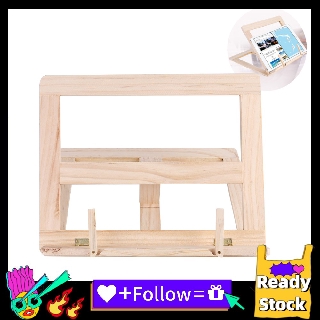 Icegg Wooden Book Stand Adjustable Cook Display Folding Ipad Tablet Holder (1)