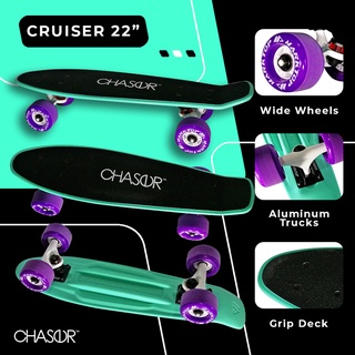 Chaser 22" Marktop Plastic Cruiser Penny Skateboard-Mint