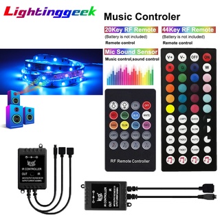 12-24V RGB Music Controller + 20Key 44key Wireless Remote Control Music Controller for 2835 5050 lighting Strip