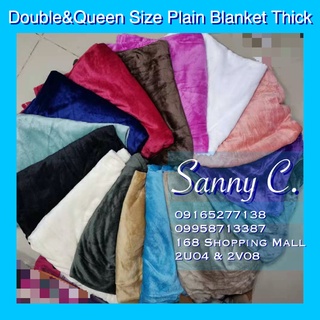 Sanny C. | Double&Queen Size 150&180*200cm Thick Plain Color Blanket/ Kumot