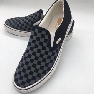 canvas shoes❄∋ↂSale Vans shoes checkerd canvas slip on for men's and women sneakers