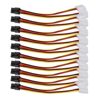 10PCS Molex to PCI-E Power Converter Adapter Connector
