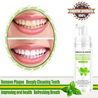 Mint Toothpaste Teeth Whitening Mousse Fresh breath Remove Plaque Stains Oral Odor Portable Dental