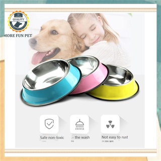 【Available】pet bowl dog bowl cat bowl food bowl stainless steel bowl colorfu