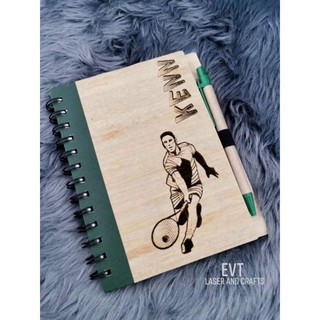 Personalized notebook cover laser engraved