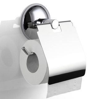 Stainless Steel Toilet paper Holder Heavy Duty Suction Wall Mount Toilet Tissue Paper Holder Bathroom Paper Roll Holder