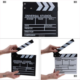 <MH> Director Video Acrylic Clapboard Dry Erase Tv Film Movie Clapper Board Slate