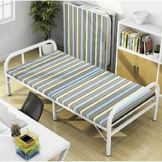 TOP ONE STORE Metal Frame, Wooden Folding Bed With Multi-color Covered Fabric/Plastic Cover (2)
