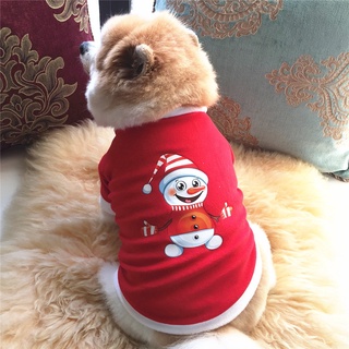 Dog Christmas Clothes - Small Dog Christmas Shirt Puppy Pet Santa & Snowman Costume for Small Dogs and Cats (4)