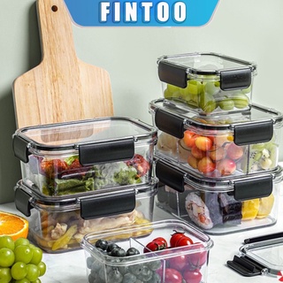 FINTOO Airtight Dry Food Container Jar Canister Transparent Storage Kitchen Pantry (PET Plastic)