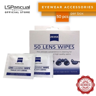 Zeiss 50 Pre-Moistened Disposable Lens Wipes (For Eyeglasses, Cameras, Binoculars)