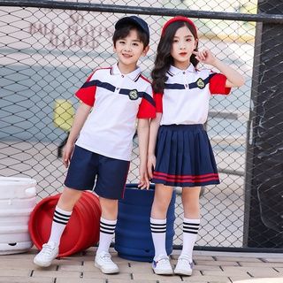 卐❆✢Boys and girls summer elementary school uniforms children s sports school uniforms kindergarten u