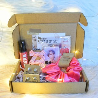 Lip tint and Scrunchies Gift Bundle Set A with Gift Box and Freebies