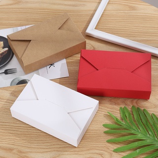 5/10pcs Kraft Paper Gift Box Red/White Candy Chocolate Packing Boxes DIY Handmade Cake Case Wedding