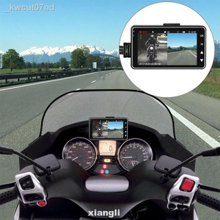 ▽卐Motorcycle Dual Lens Dash Cam High Definition Night Vision Motion Detection Easy Install