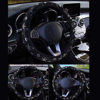 Qiaotaoshangw CAR STEERING WHEEL COVER PROTECTOR UNIVERSAL BLACK PERFORATED PU LEATHER